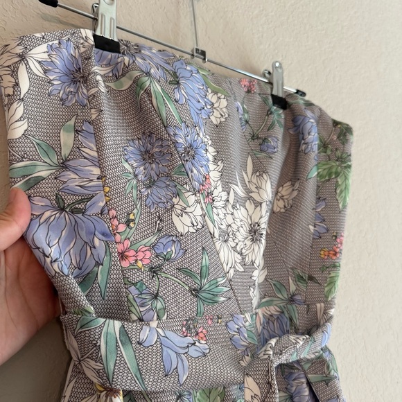 H&M Strapless Floral Wide Leg Jumpsuit 8 - Picture 6 of 8